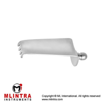 Cloward Lateral Blade Toothed Stainless Steel, Blade Depth 45 mm